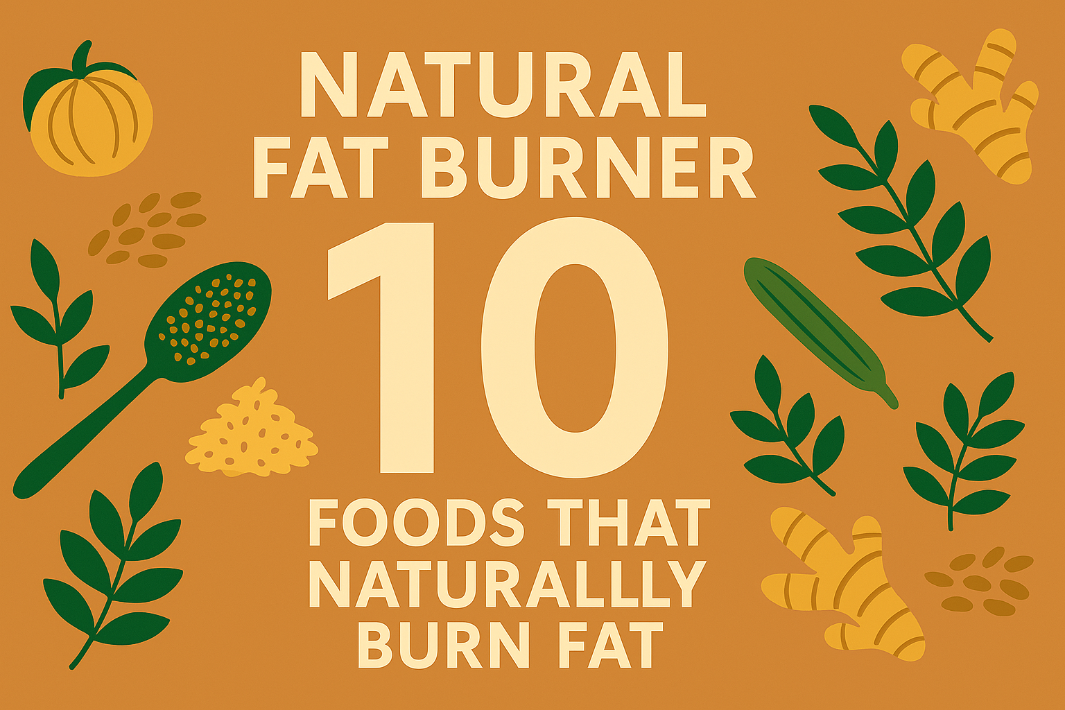 A picture showing natural fat burning ingredients.