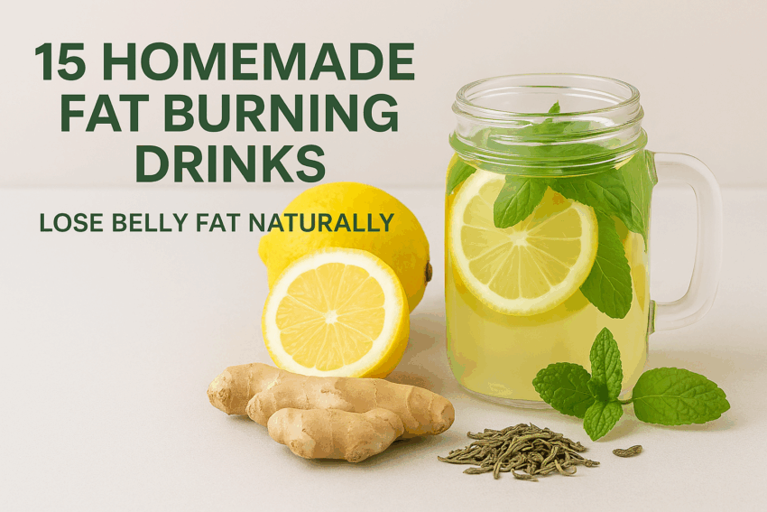 An image showing homemade fat burning drinks.