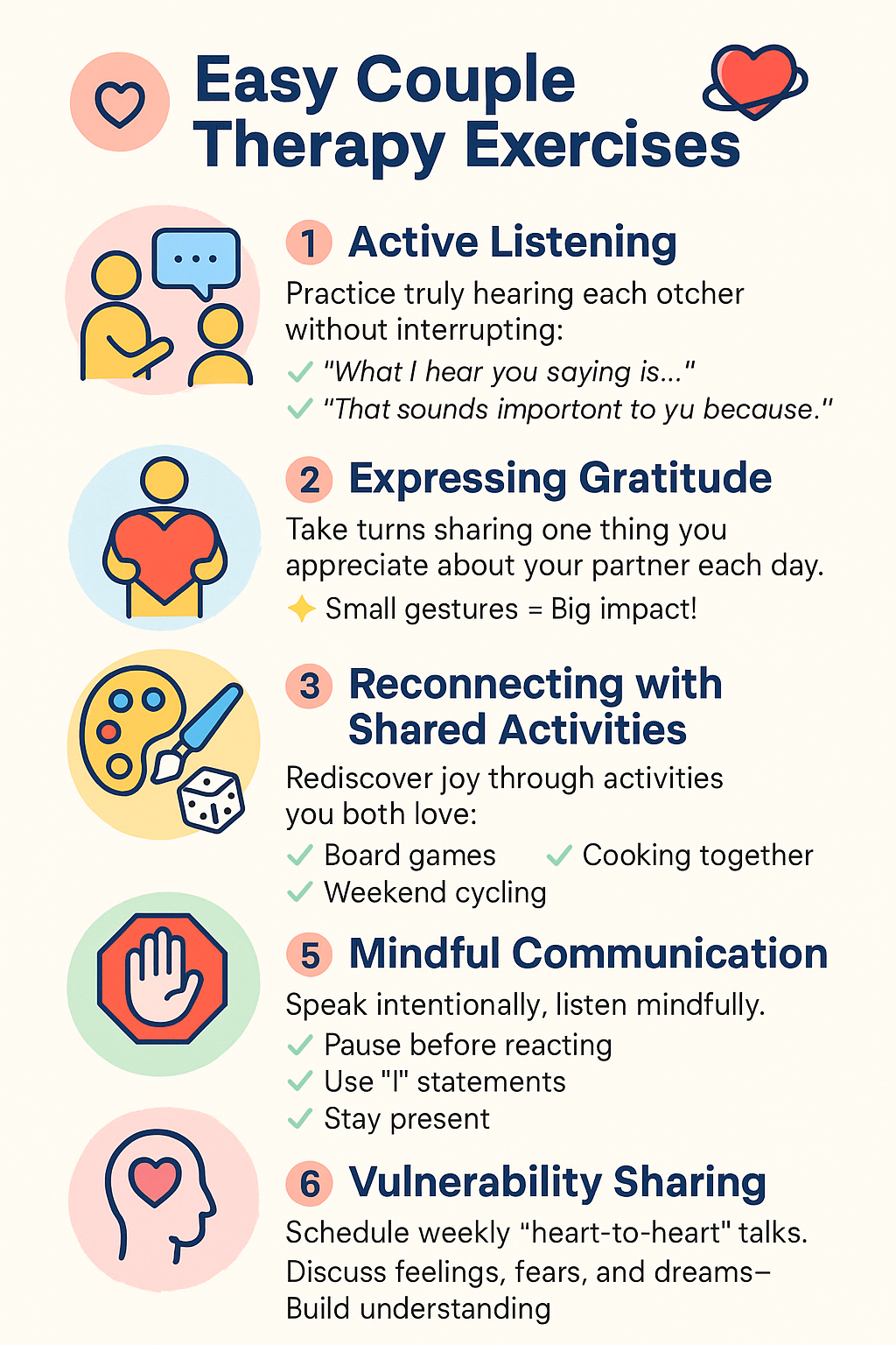 An infographic that summarizes a couple therapy exercise.